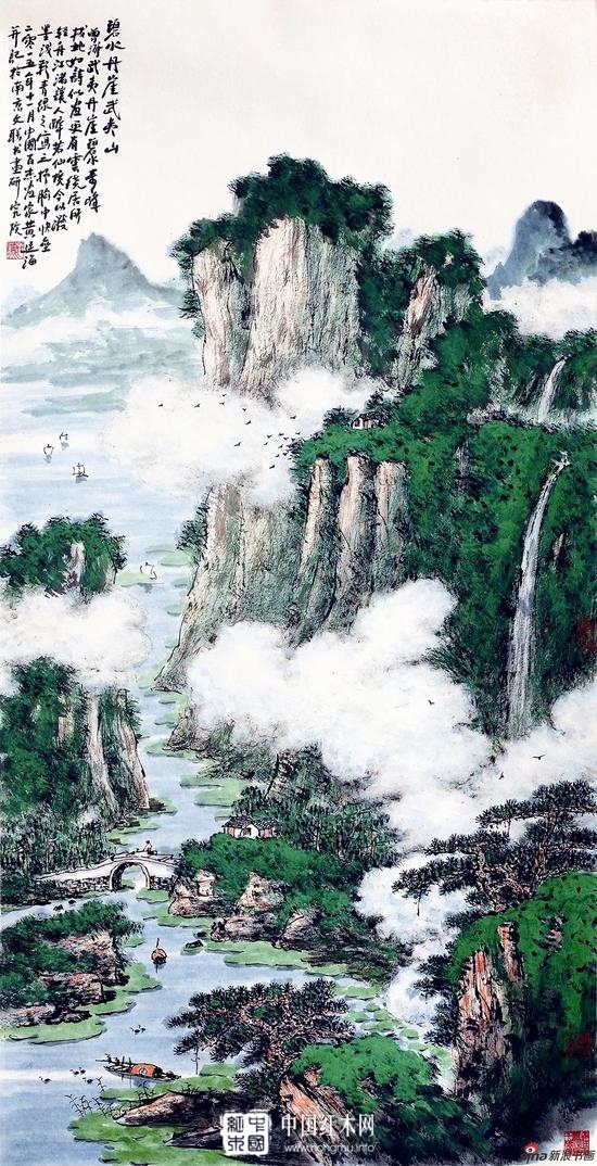 中国新南派山水画开创者黄廷海作品欣赏